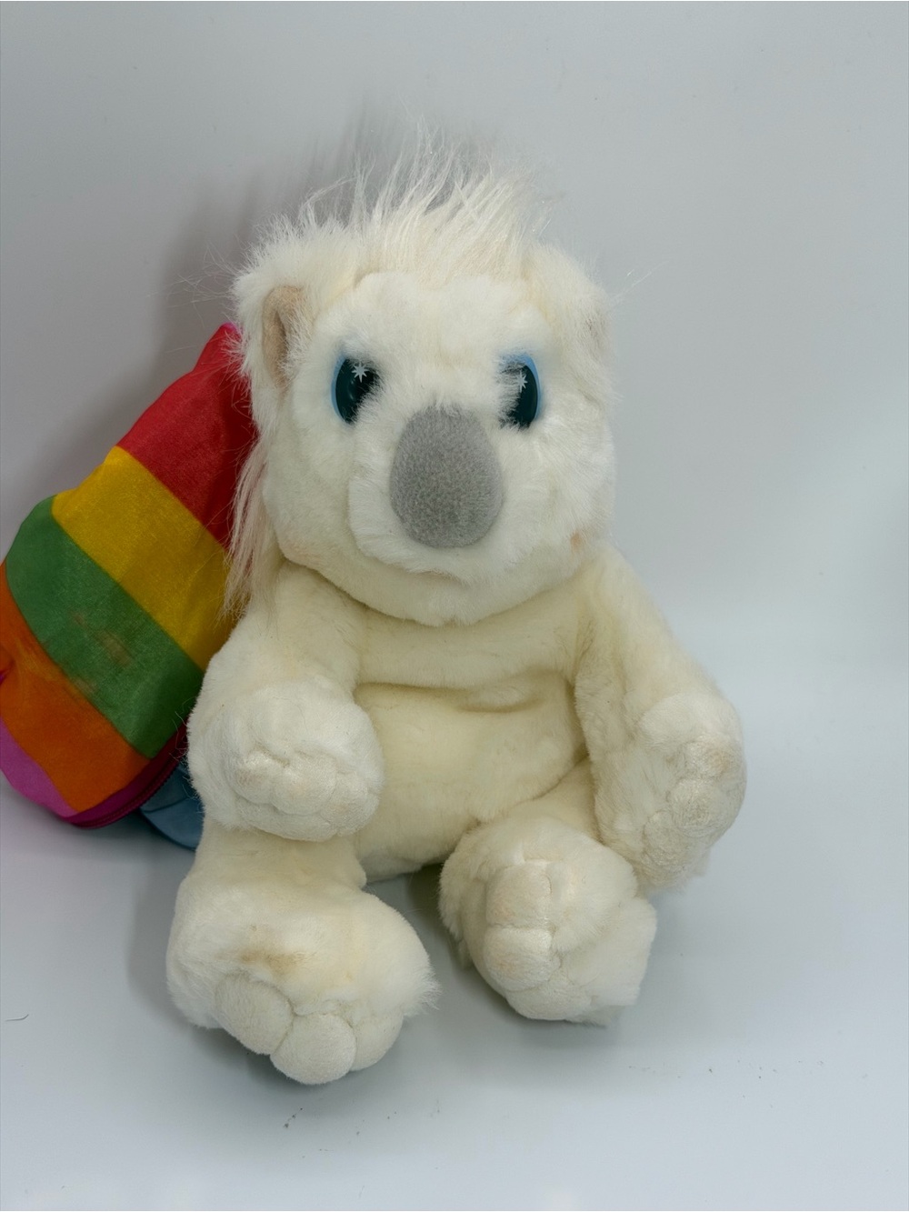 Wink Cream Plush Koala with Teal Eyes and Gray Nose